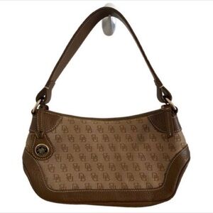 Dooney Bourke Small Canvas Signature Logo Shoulder Purse